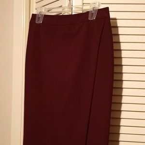 Liz Claiborne Maroon Wrap Skirt Sz 6